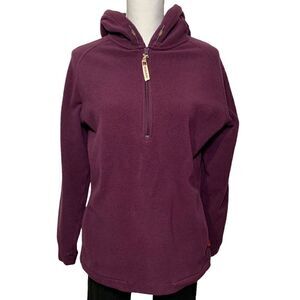 WOMEN’S 𝅺Woolrich purple fleece quarter zip hoodie